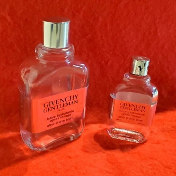2 Rare Vtg 1970's Givenchy Gentlemen A S Balm Bottles - Paris France 2PC - VGC - Picture 4 of 5